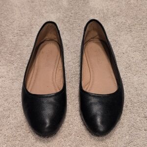 Madewell Black Leather Flats